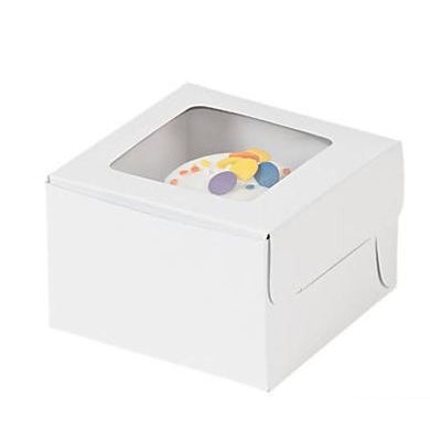 Paper White Cupcake Boxes 4 1/2" 12/pk.