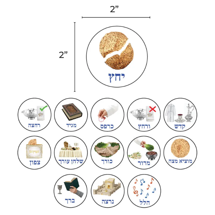 Pesach Seder Order Round 2" 20/pk