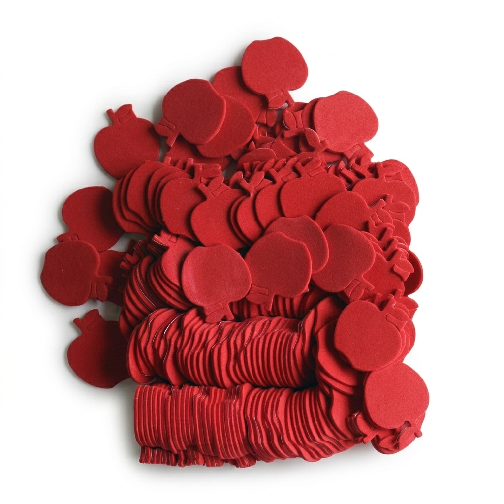 Apple Adhesive Foam Shapes 160 pcs 1.5"