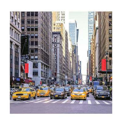 New York City Downtown Street Backdrop Banner 72" x 72"