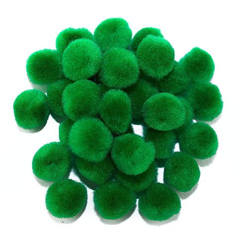 Pom Poms (Green, 3/4", 100 Pack)