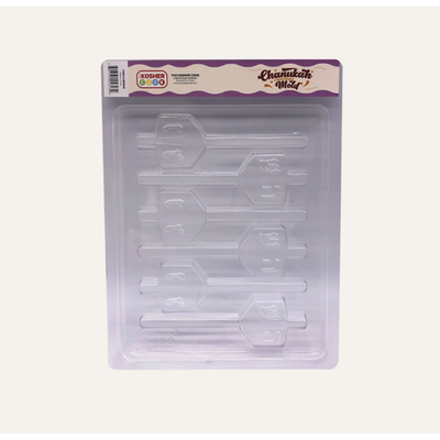 Chanukah Chocolate Mold - Lollipop Dreidel