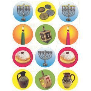 Chanukah Stickers 1.2" 10 Sheets