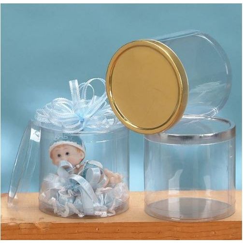 Clear Cylinder Container 4" x 4" 6/pk