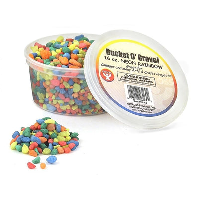 Bucket O`Gravel 16.oz (Neon, Rainbow)