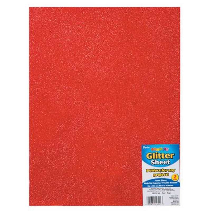 Glitter Foam Sheets 9" x 12" (White)