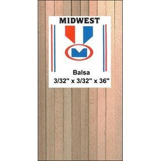 Balsa Wood 3/32" x 3/32" x 36"