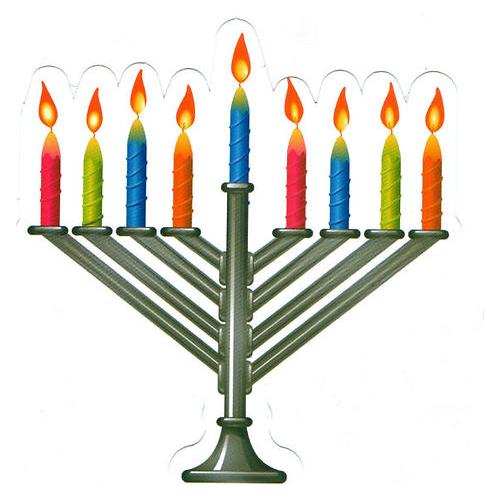 Small Menorah Cutout 2" 40/pk