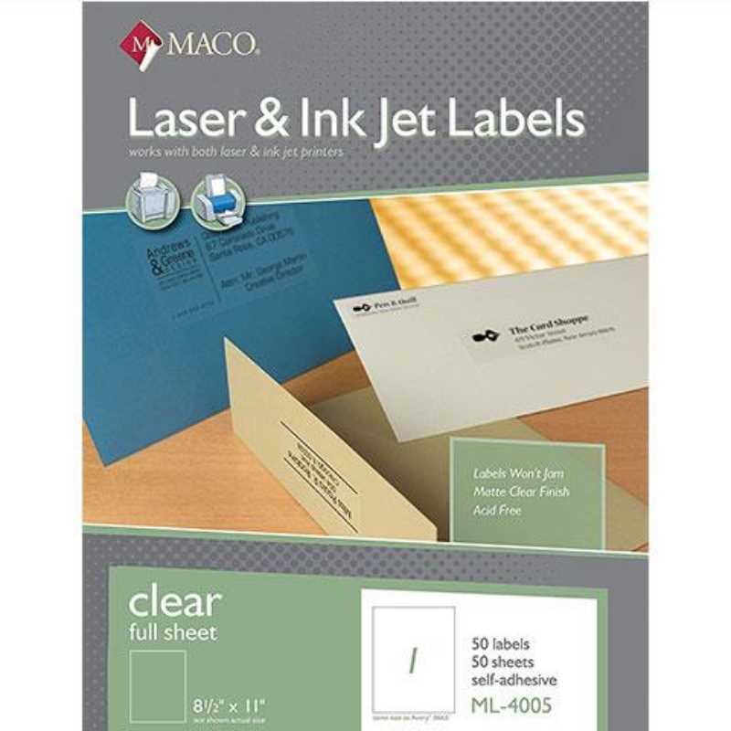 Clear Laser Labels (30/pg, 100/pk)