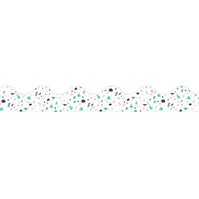 Simply Sassy White Terrazzo Border