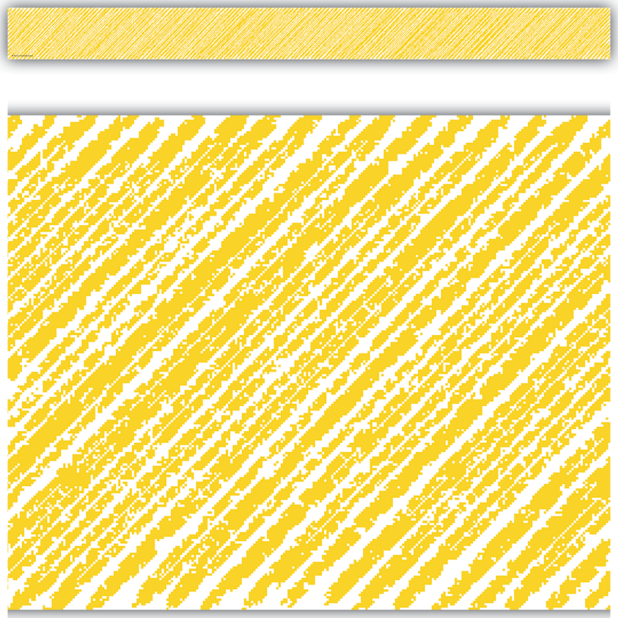 Yellow Scribble Straight Border Trim (Discontinued)