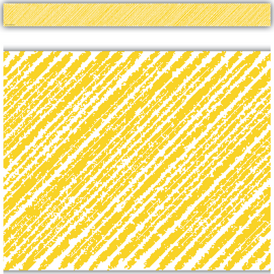 Yellow Scribble Straight Border Trim (Discontinued)