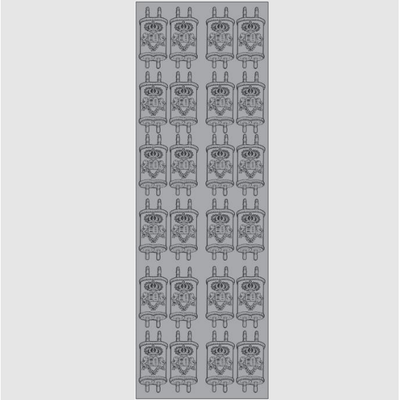 Torah Stickers Silver small 24/pg 25 Sheets