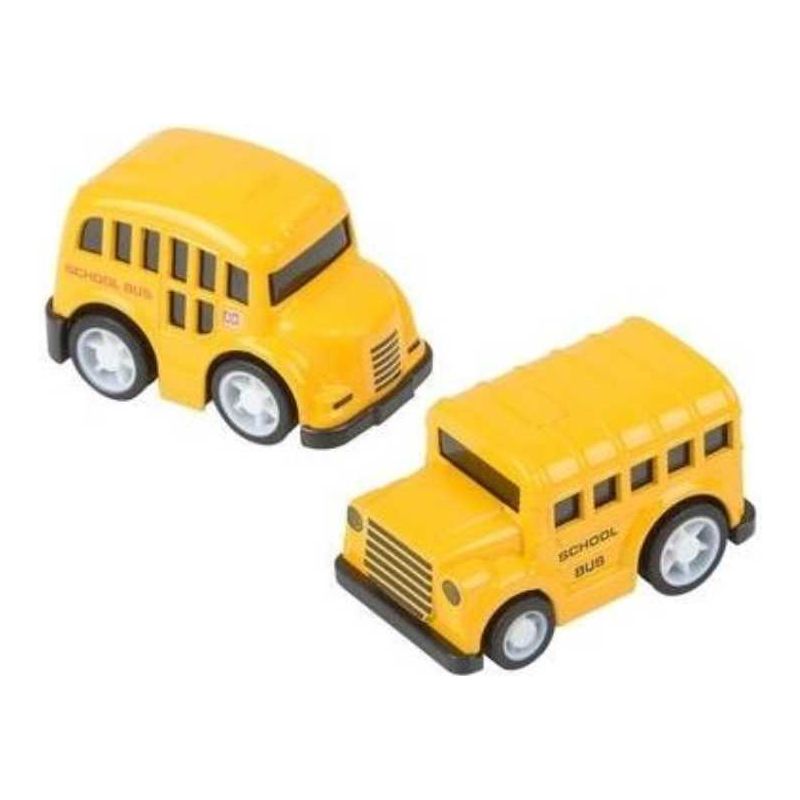 Mini Pull Back School Bus 2" 24/pk