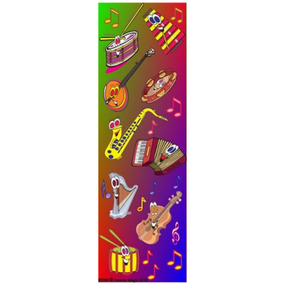 Musical Instrument Die Cut Stickers (25 Sheets)