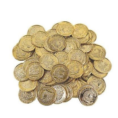 Plastic Gold Coins 1.5" 144/pk