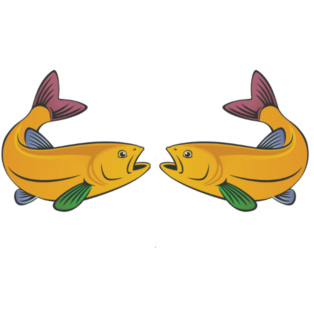 Colorful fish 3" Cutouts 20/pk