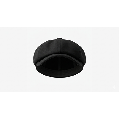 Newsboy Flat Cap Adults Black 1/pc