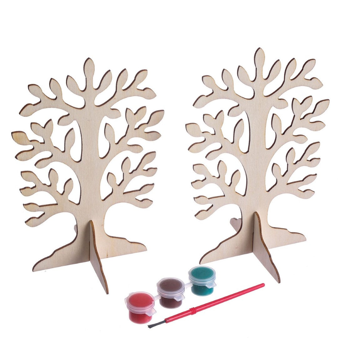 Wooden Tree Painting Set 7"x5" 2/pk