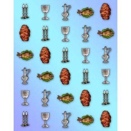 Shabbos Stickers 7/8" (6 Sheets)