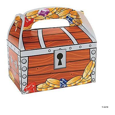 Treasure Chest Treat Boxes 6 1/8" x 3 5/8" x 6" 12/pk