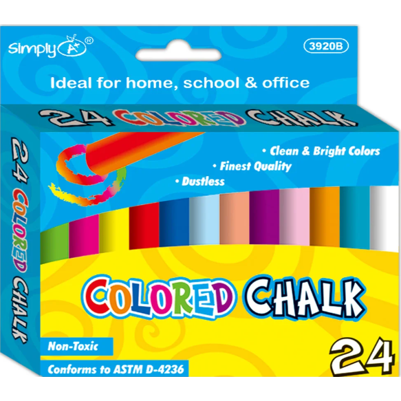 Colored Chalk 24pc