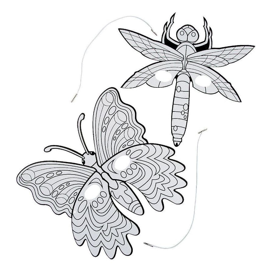 Color Your Own Bug & Butterfly Masks, 8"x 9", - 12/pk