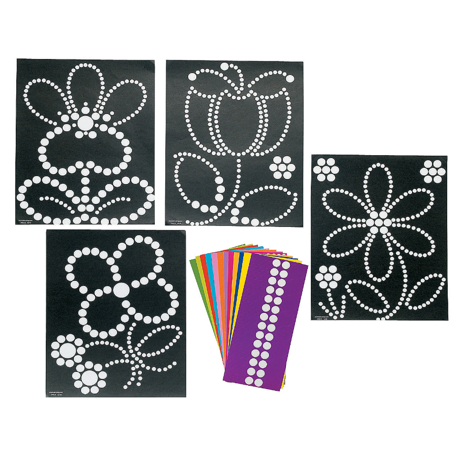 Spring Flowers Dot Sticker Art 12 sheets