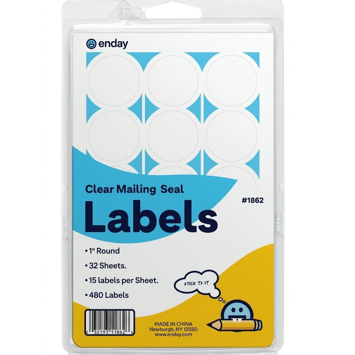 Clear Round Mailing Labels 480/pk