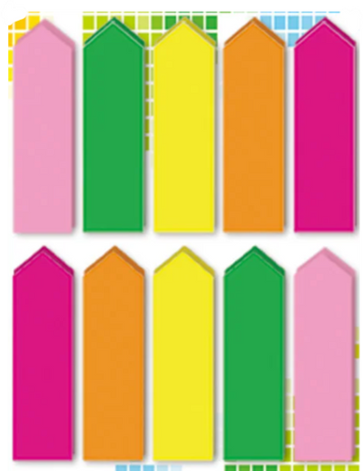 Arrow Neon Sticky Notes 250ct