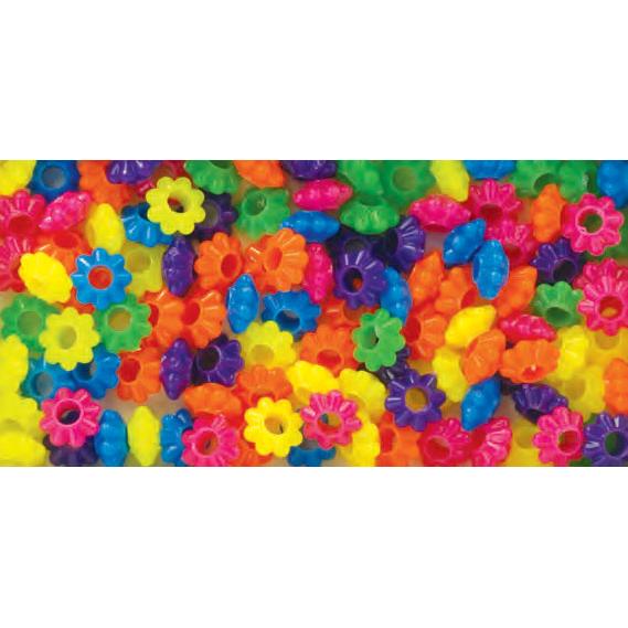 Floral Ring Bead Hot Multi color 10mm 56g