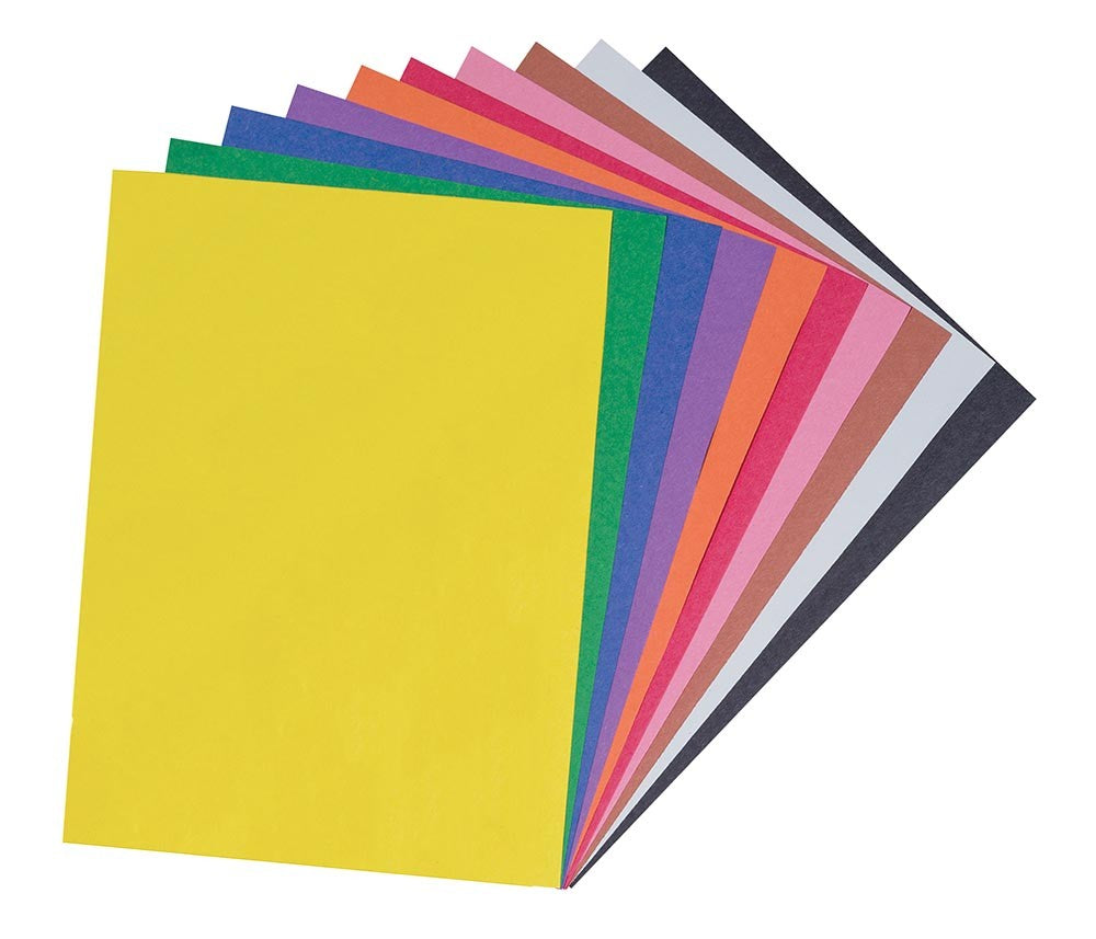 Construction Paper 9" X 12" 10 Assorted Colors 500 Sheets