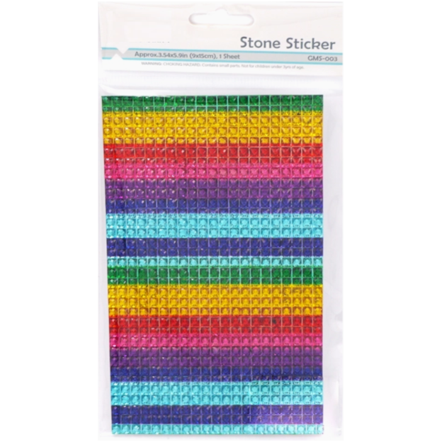 Adhesive Rhinestone Rainbow 6cmx10.5cm
