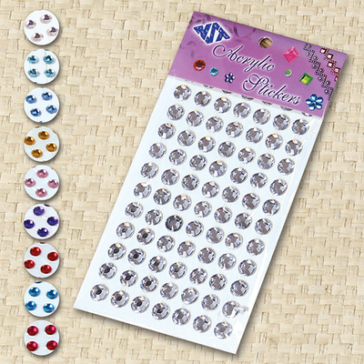 Adhesive Rhinestone Blue 10mm 84/pk