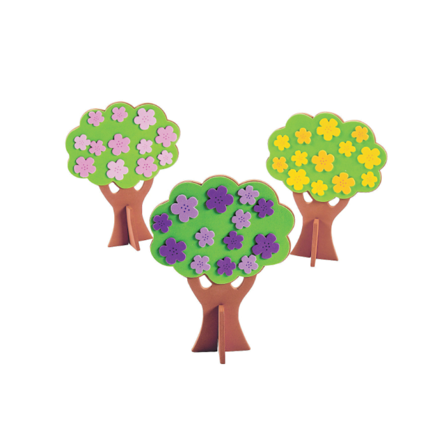 3D Spring Tree Craft Kit 8" 12/pk