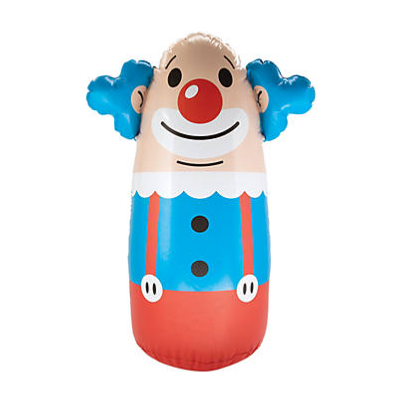 Inflatable Clown Punching Bag  26" x 3 ft.