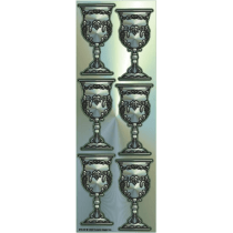 Kiddush cup die cut stickers (Medium) 25 sheets
