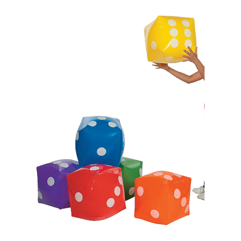 Inflatable Vinyl Dice Set 6/pk