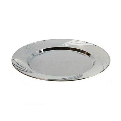 6.5" Silver plates tray 10/pk