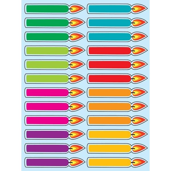 Candle Sticker 2" x 1/4" (6 Sheets)