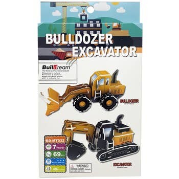 3D Puzzle- Bulldozer & Excavator