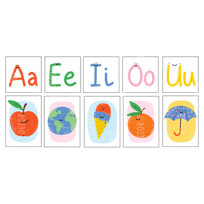vowel centerpiece 24 x 45"