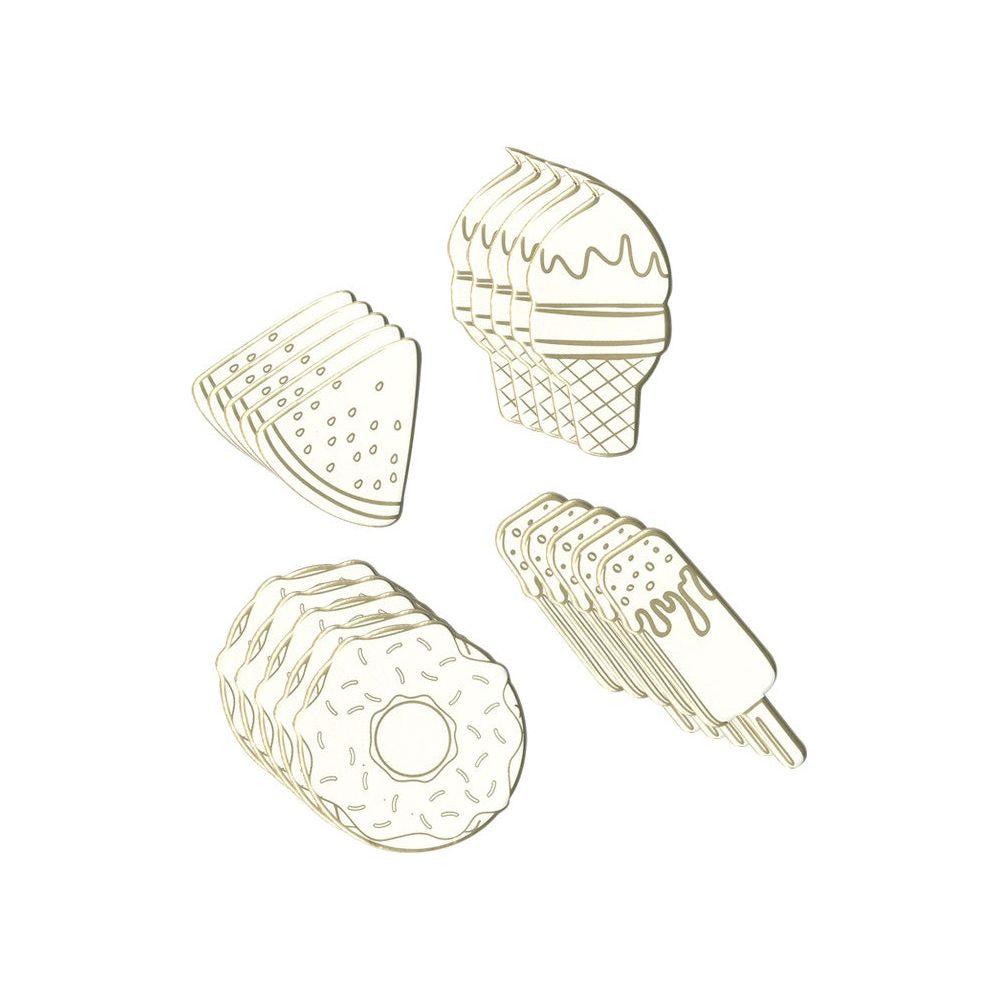 Chipboard die cuts with foil accents (Sweet Treats) 20/pk