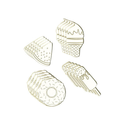 Chipboard die cuts with foil accents (Sweet Treats) 20/pk