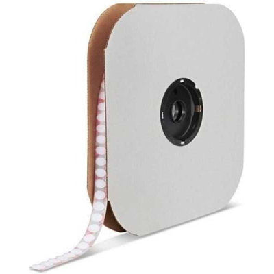 Velcro Coin Adhesive 3/8" White (1300/pk)