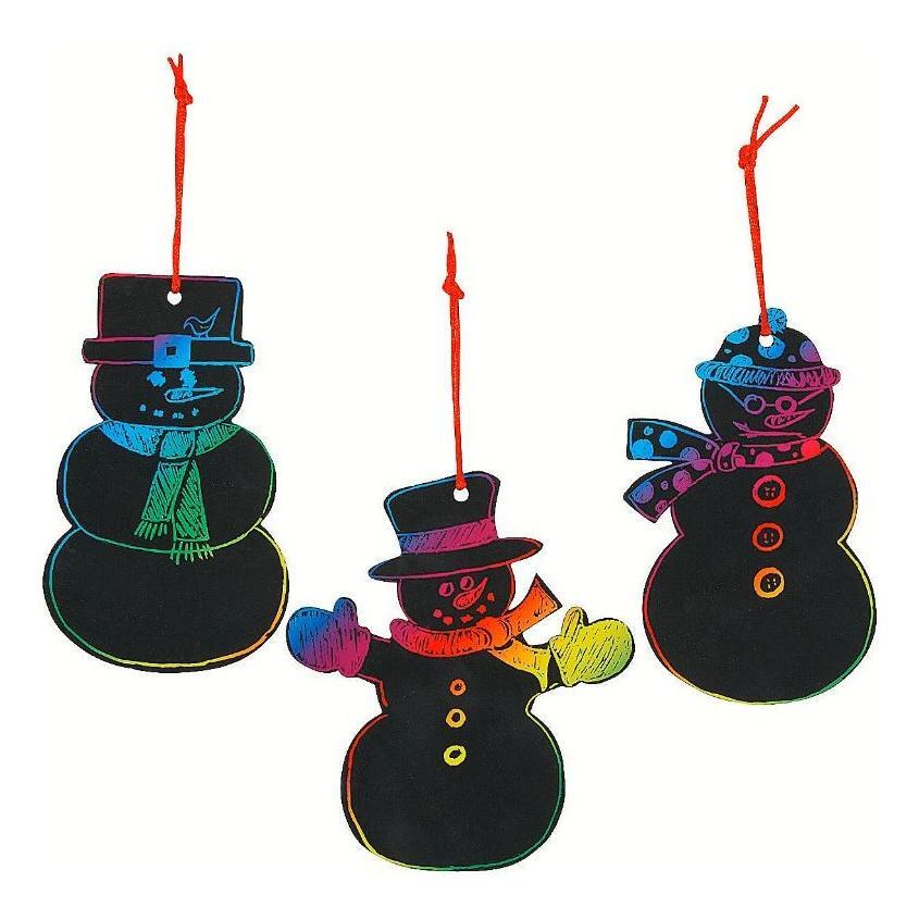 Snowman Scratch Off Craft 24/pk