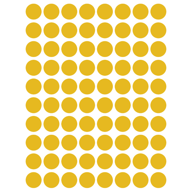 Color Coding Dot Sticker Gold 1/2" Round 13mm Metallic 25/pk