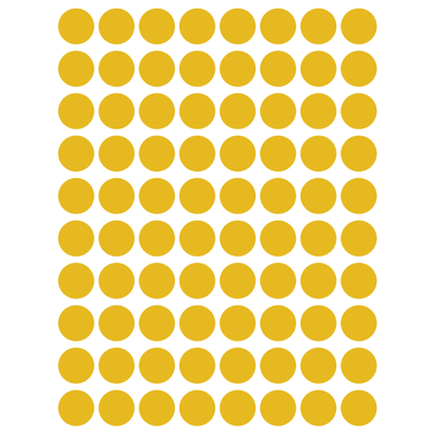 Color Coding Dot Sticker Gold 1/2" Round 13mm Metallic 25/pk