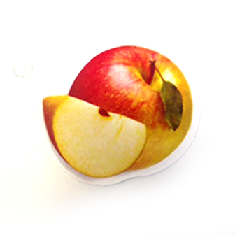 Slice Apple Cutout w/glitter 2" 40/pk (Discontinued)