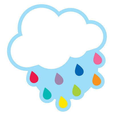 Cloud With Raindrop Cutouts 36/pk 6"